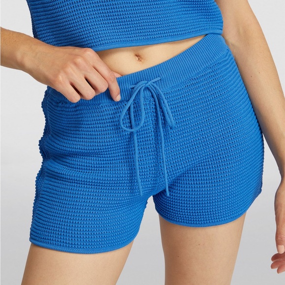NWOT FRAME Crochet Shorts in Provence Blue - Picture 2 of 8